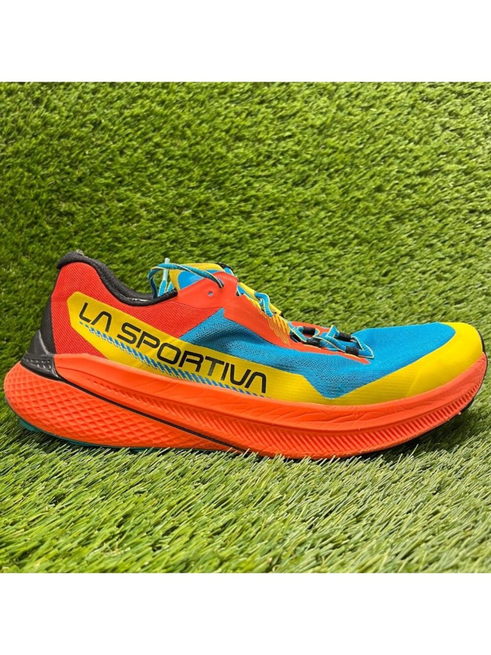La Sportiva Prodigio Mens Size 10.5 Blue Yellow Trail Running Shoes Sneakers